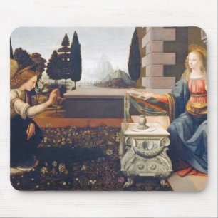 The Annunciation, Leonardo da Vinci, 1472–1473 Mouse Pad