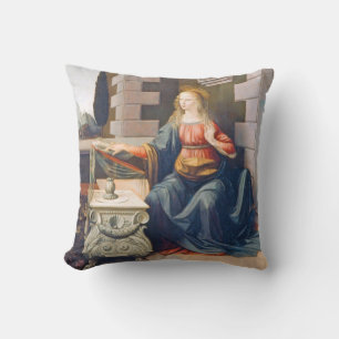 The Annunciation, Leonardo da Vinci, 1472–1473 Throw Pillow