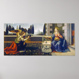 The Annunciation   Leonardo da Vinci   Poster