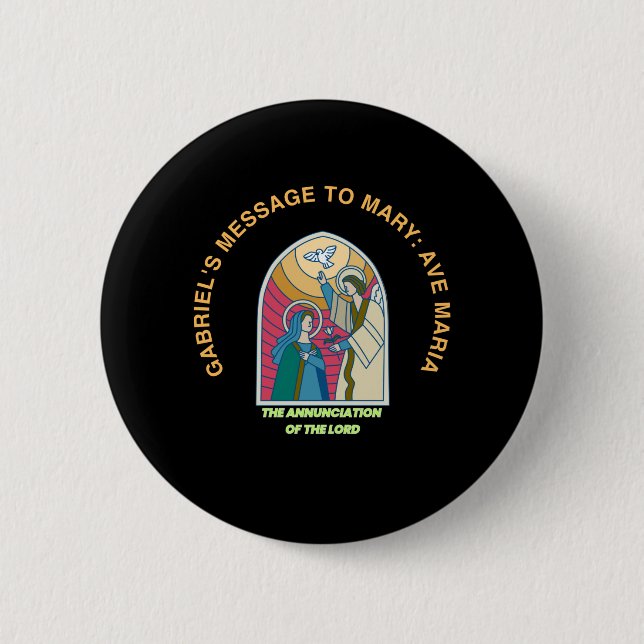 The Annunciation of the Lord 2 Inch Round Button (Front)