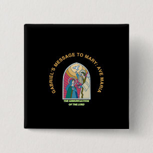 The Annunciation of the Lord 2 Inch Square Button