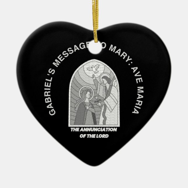 The Annunciation of the Lord Ceramic Ornament (Front)