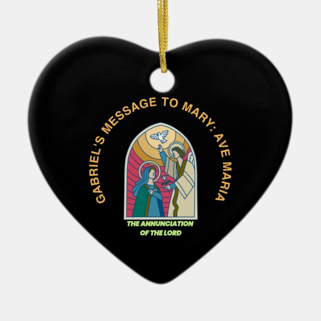 The Annunciation of the Lord Ceramic Ornament (Front)