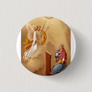 The Annunciation of Virgin Mary 1 Inch Round Button
