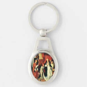 The Annunciation of Virgin Mary by Hans Memling Keychain
