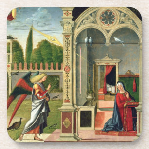 The Annunciation (oil on panel) 2 Coaster