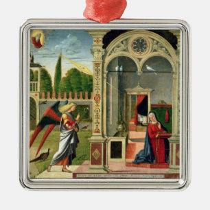 The Annunciation (oil on panel) 2 Metal Ornament