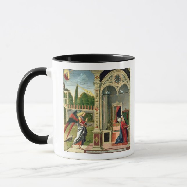 The Annunciation (oil on panel) 2 Mug (Left)