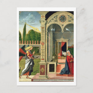 The Annunciation (oil on panel) 2 Postcard