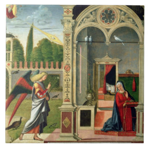 The Annunciation (oil on panel) 2 Tile