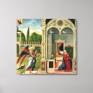 The Annunciation (oil on panel) 3 Canvas Print