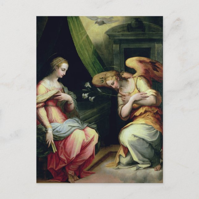 The Annunciation (oil on panel) 3 Postcard (Front)