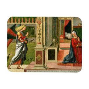 The Annunciation (oil on panel) (detail of 120955) Magnet