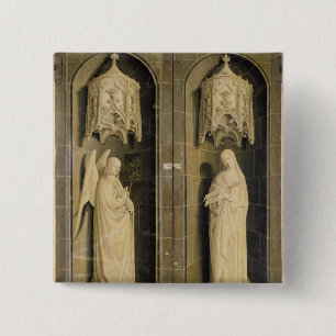 The Annunciation, outer panel from the Triptych 2 Inch Square Button