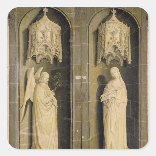 The Annunciation, outer panel from the Triptych Square Sticker (Front)