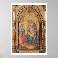 The Annunciation (part of polyptych) (oil on panel