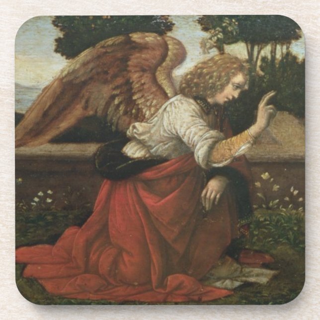 The Annunciation, predella panel from an altarpiec Coaster (Front)