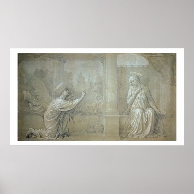 The Annunciation, preparatory cartoon for the Capp Poster (Front)