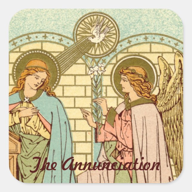The Annunciation  (RLS 04) Square Sticker (Front)