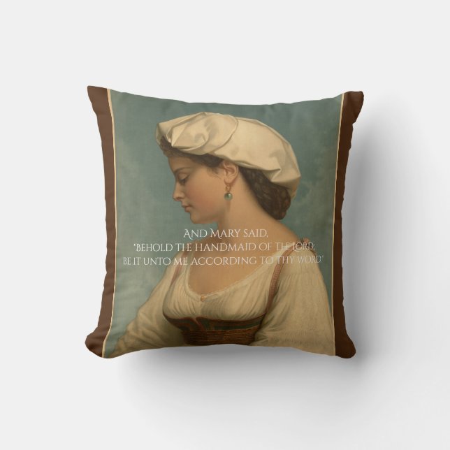 The Annunciation Throw Pillow (Front)
