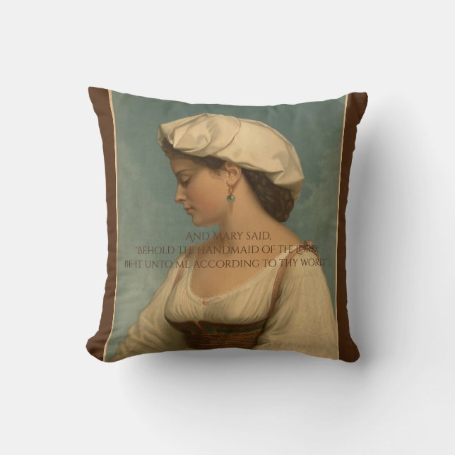 The Annunciation Throw Pillow (Front)
