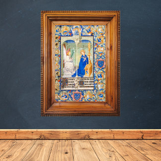 The Annunciation Virgin Mary Medieval Illumination Poster