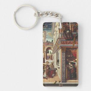 The Annunciation, with Saint Emidius Keychain