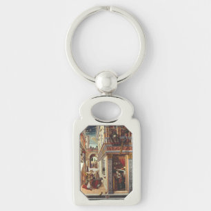 The Annunciation, with Saint Emidius Keychain