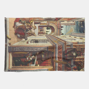 The Annunciation, with Saint Emidius Kitchen Towel