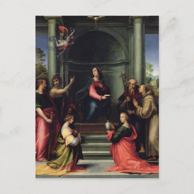 The Annunciation with Saints, 1515 Postcard (Front)