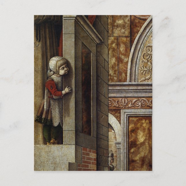 The Annunciation with St. Emidius, 1486 Postcard (Front)
