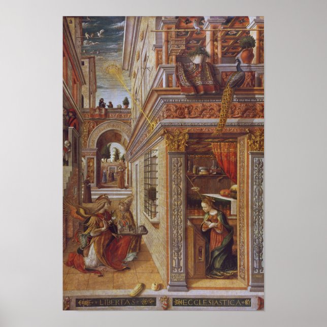 The Annunciation with St. Emidius, 1486 Poster (Front)