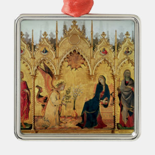 The Annunciation with St. Margaret and St. Metal Ornament