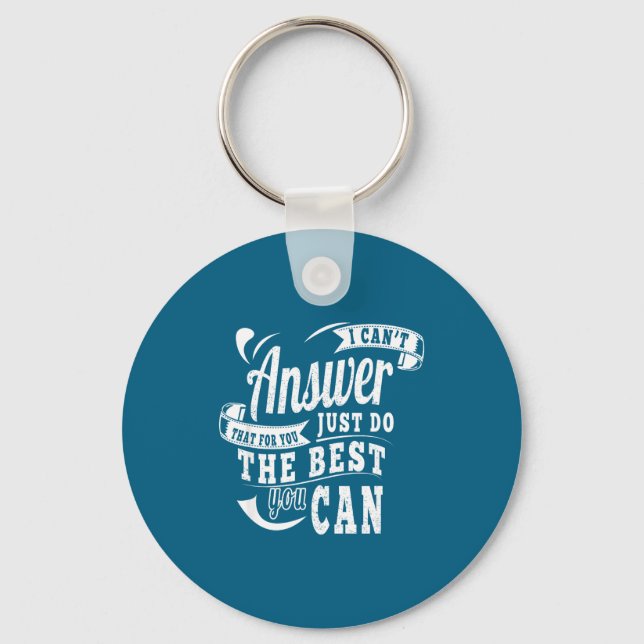 The Answer Can Keychain (Front)