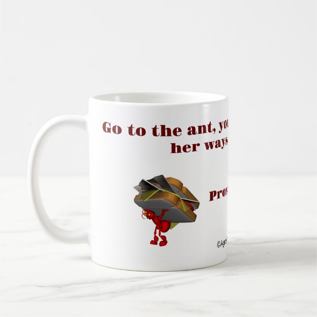 The ant Proverbs 6:6 Coffee Mug (Left)