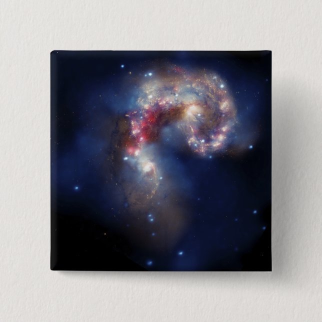 The Antennae Galaxies 2 Inch Square Button (Front)
