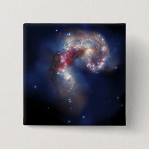 The Antennae Galaxies 2 Inch Square Button