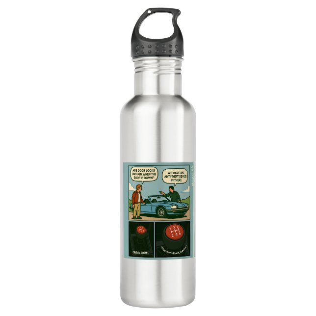 The Anti-Theft Device (Stick Shift) 710 Ml Water Bottle (Front)