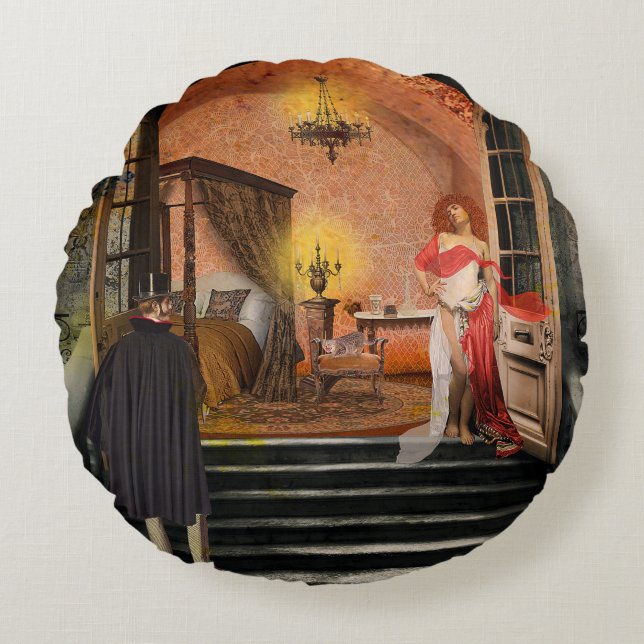 The Anxiety Round Pillow (Front)