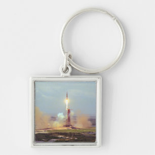 The Apollo Soyuz Test Project Saturn IB Launch Keychain