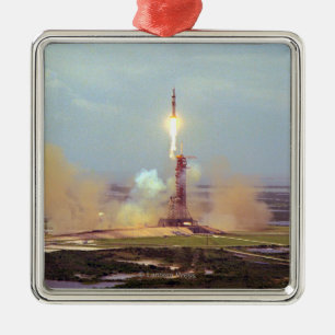 The Apollo Soyuz Test Project Saturn IB Launch Metal Ornament
