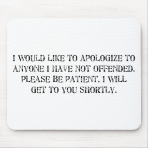 the apology mouse pad
