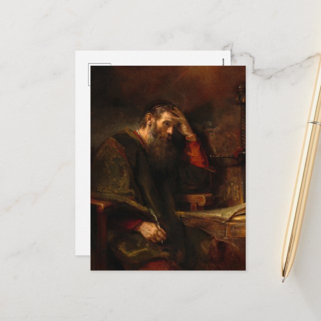 The Apostle Paul by Rembrandt van Rijn Holiday Postcard (Front/Back In Situ)