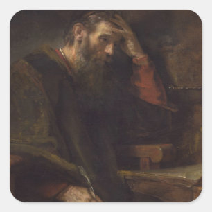 The Apostle Paul, c.1657 (oil on canvas) Square Sticker