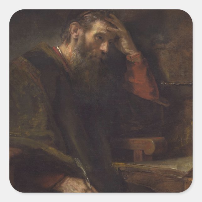 The Apostle Paul, c.1657 (oil on canvas) Square Sticker (Front)
