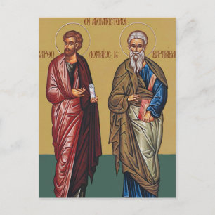 The Apostles Bartholomew and Barnabas Icon Postcard