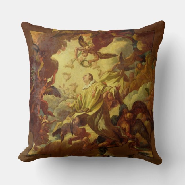 The Apotheosis of St. Stephen Throw Pillow (Front)