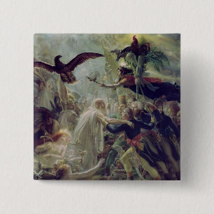 The Apotheosis of the French Heros 2 Inch Square Button