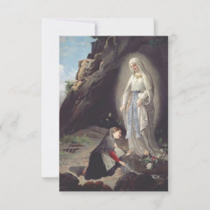 The Apparition at Lourdes Grotto of Hope Holy Card