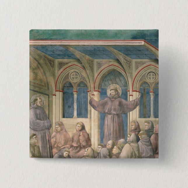 The Apparition at the Chapter House at Arles 2 Inch Square Button (Front)